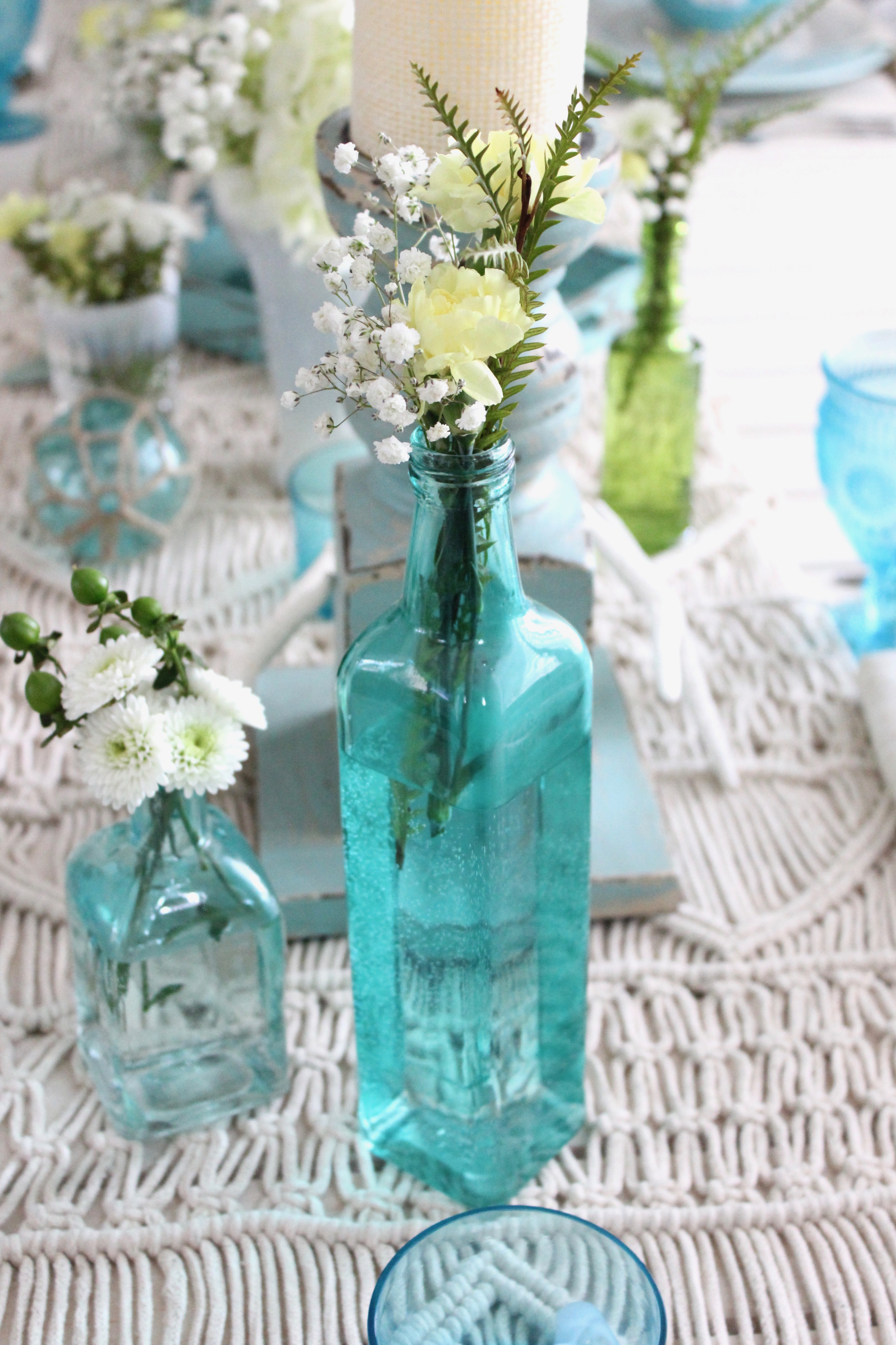 Aqua Glass Bottle