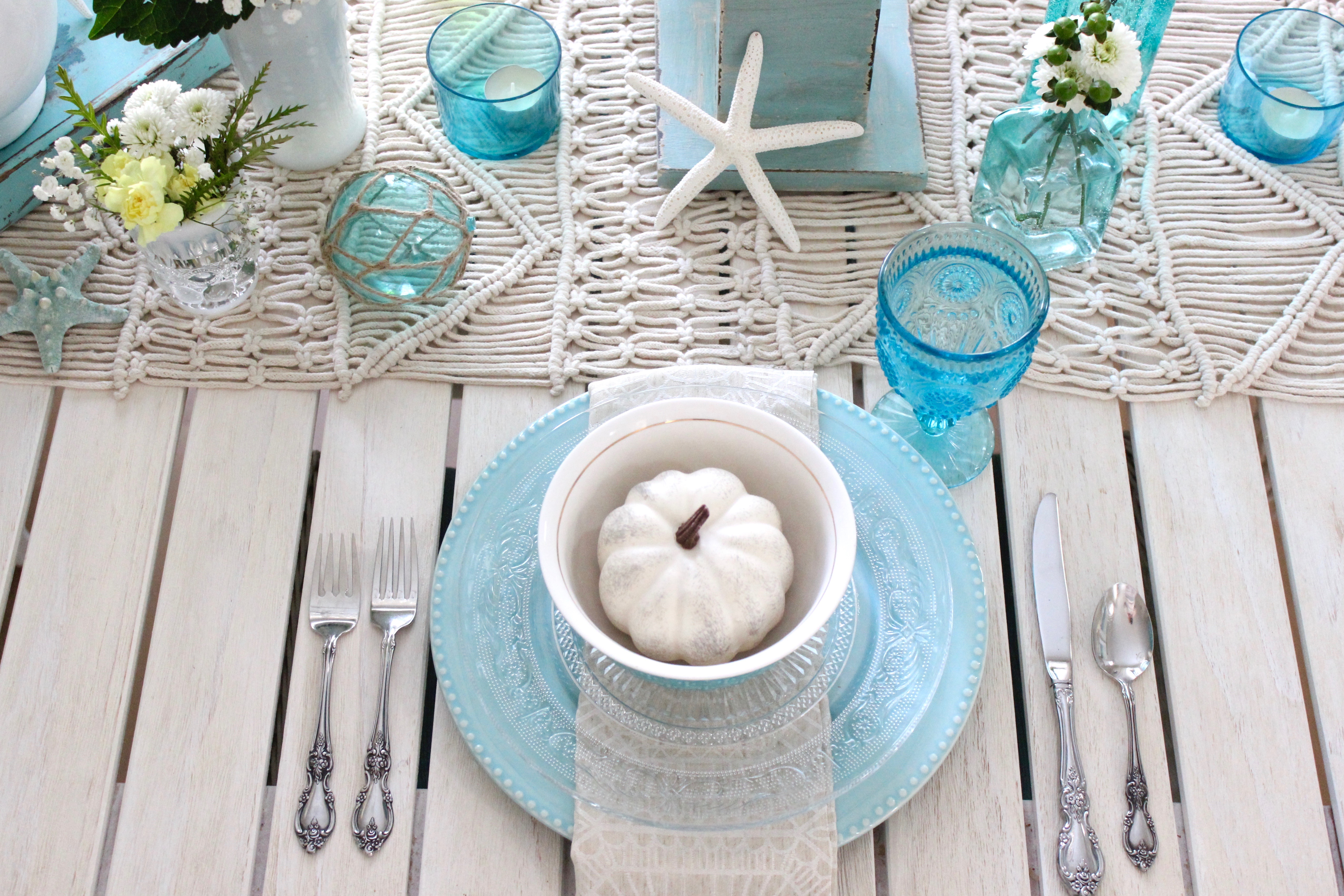 Coastal Bohemian Thanksgiving Place Setting